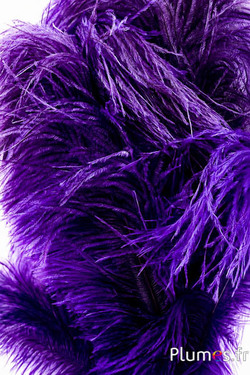 Strauss - 32-42 cm - hellgrau-aubergine
